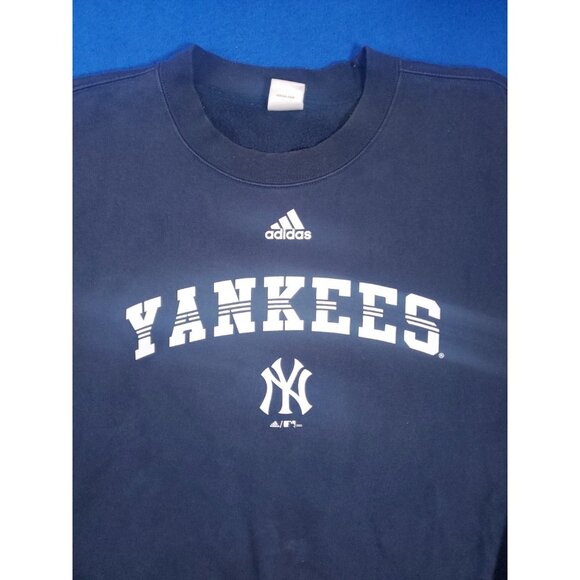 Vintage Y2K Adidas New York Yankees MLB Baseball Sports Sweatshirt Men's  XL - Picture 9 of 14